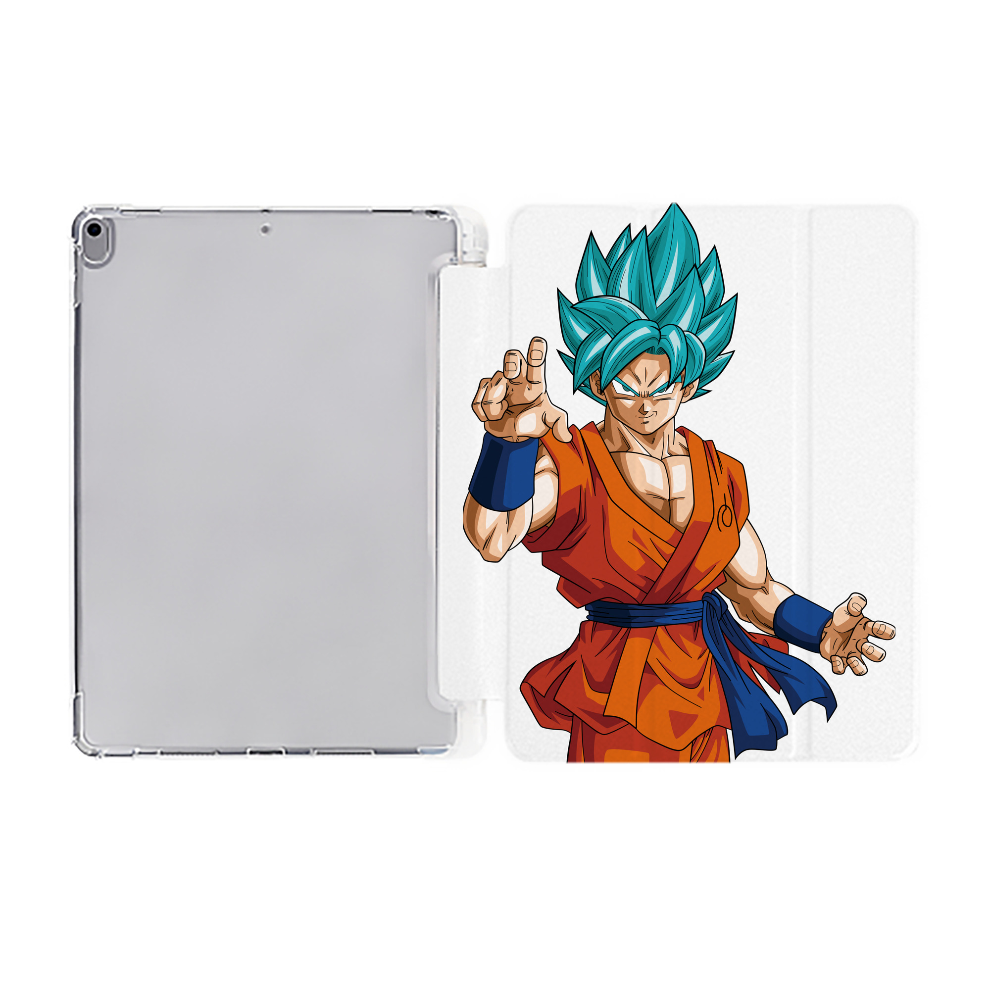 （画像用） ドラゴンボール 孫悟空（そん ごくう）Son Goku カカロット DRAGON BALL Kakarotto IPad ケース ペン収納付き 三つ折りスタンド PUレザー×シリコン 対応機種9.5/10.5/10.9インチ